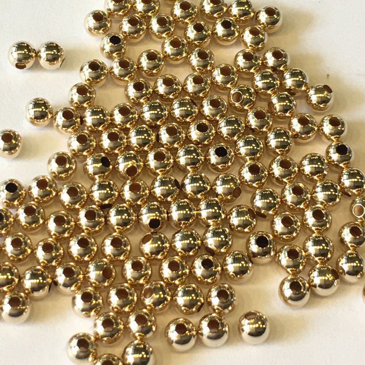 10K Yellow Gold Round Seamless Bead