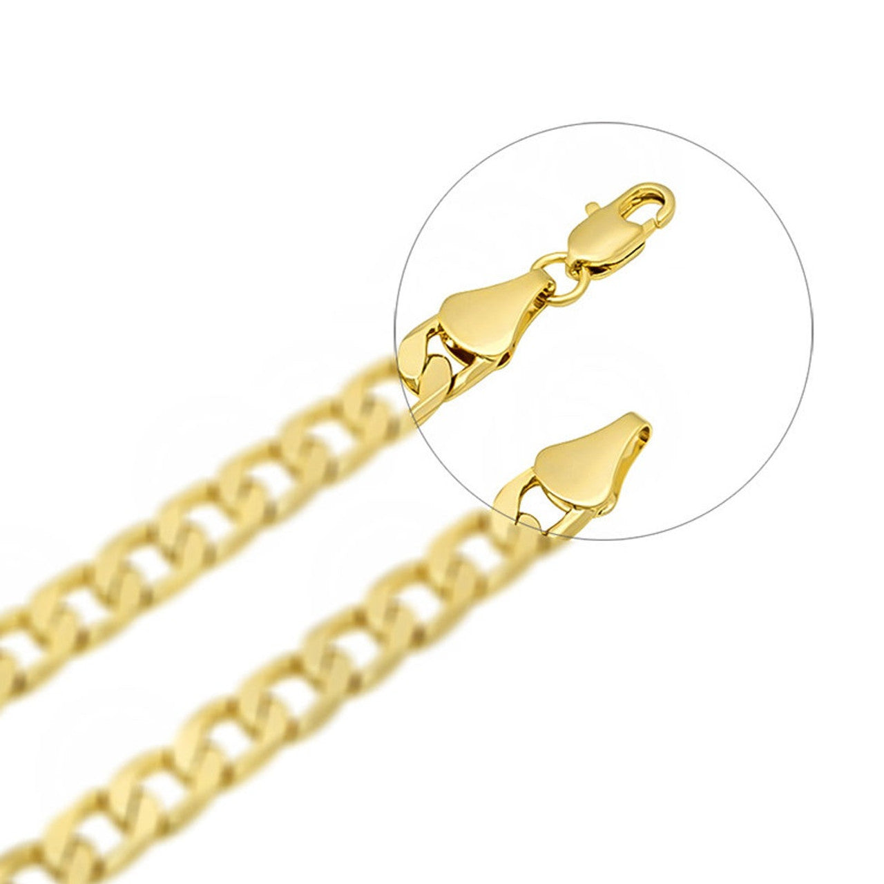 10K Gold Flat End Cap For Chain