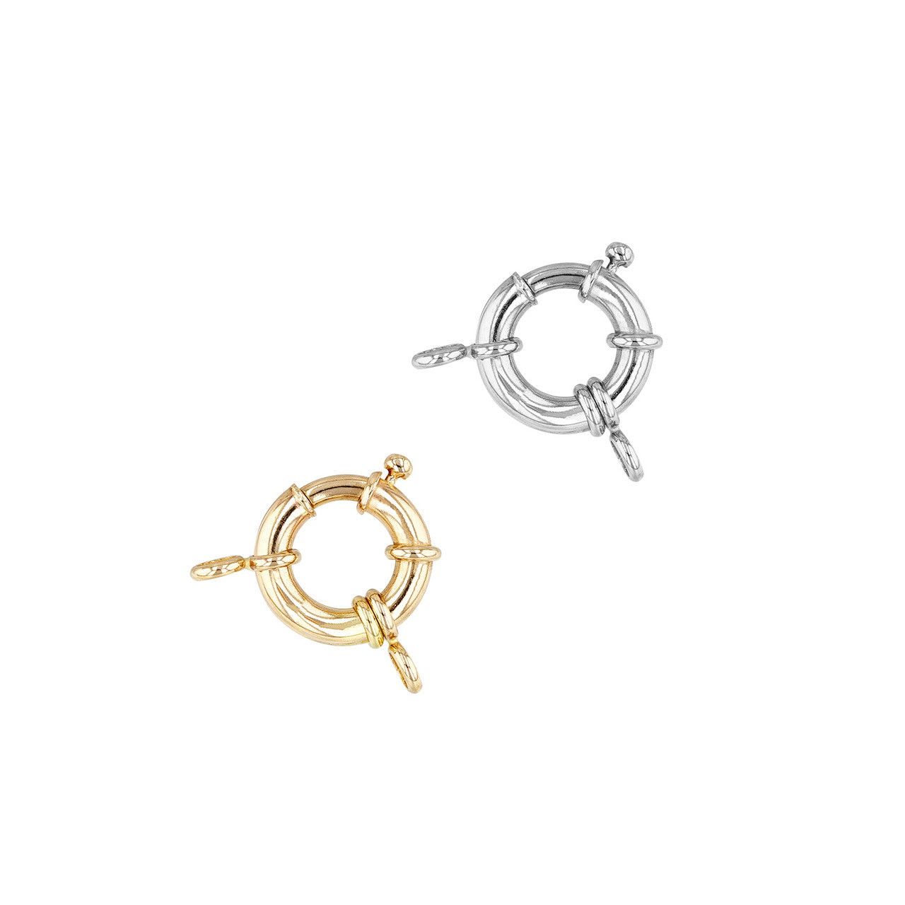 14K Gold Heavy Duty Spring Ring Clasp