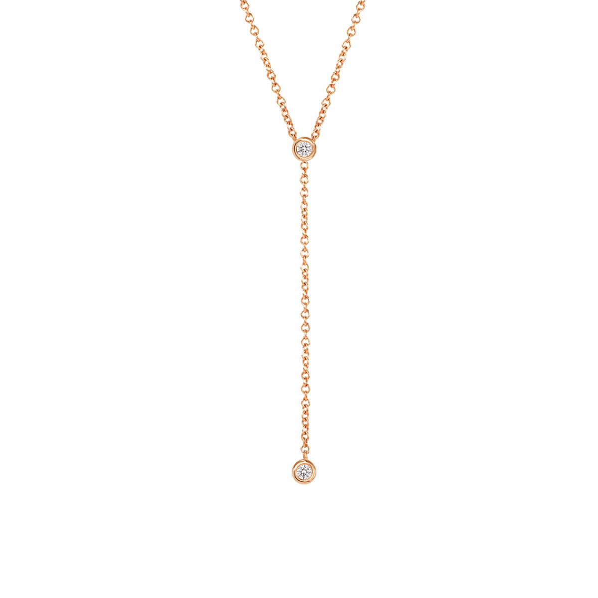 Dainty Drop Diamond Y Necklace for Women