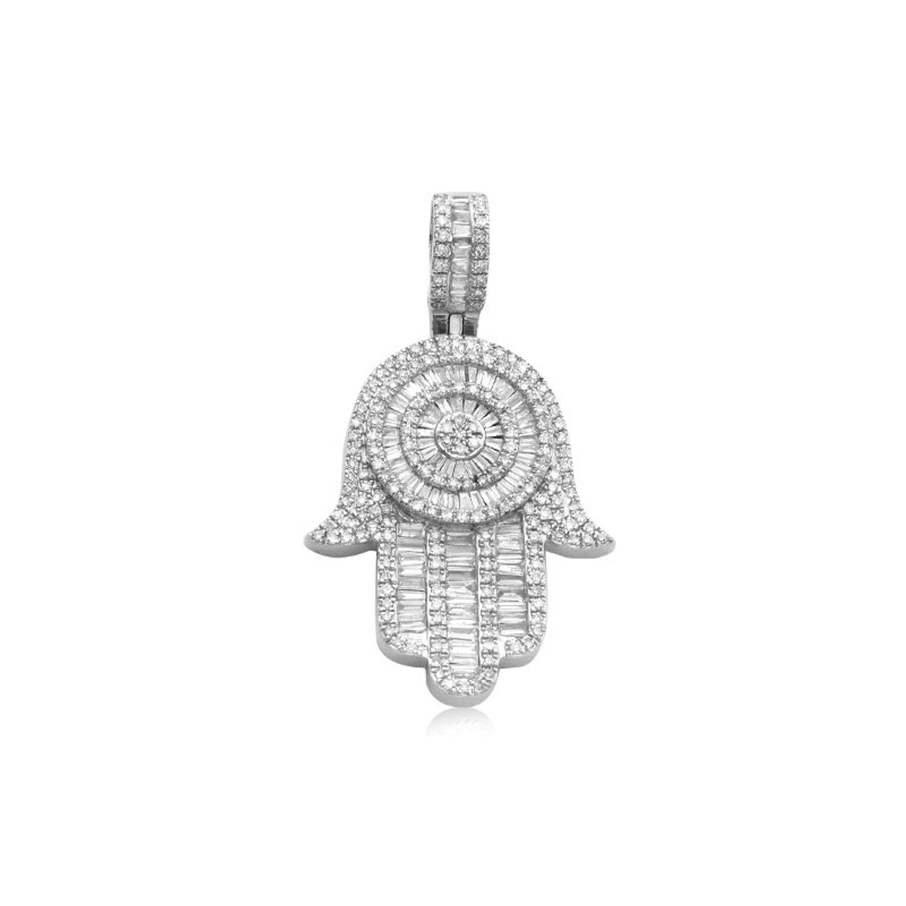 Diamond Hamsa Pendant