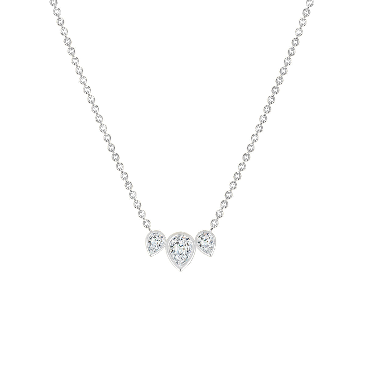 0.20ct Pear Shape Diamond Necklace 14K Gold