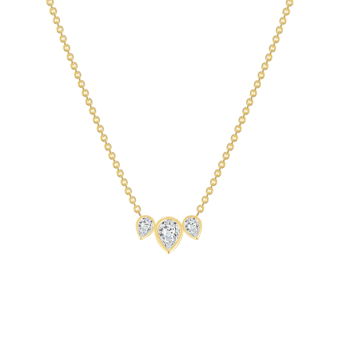 0.20ct Pear Shape Diamond Necklace 14K Gold