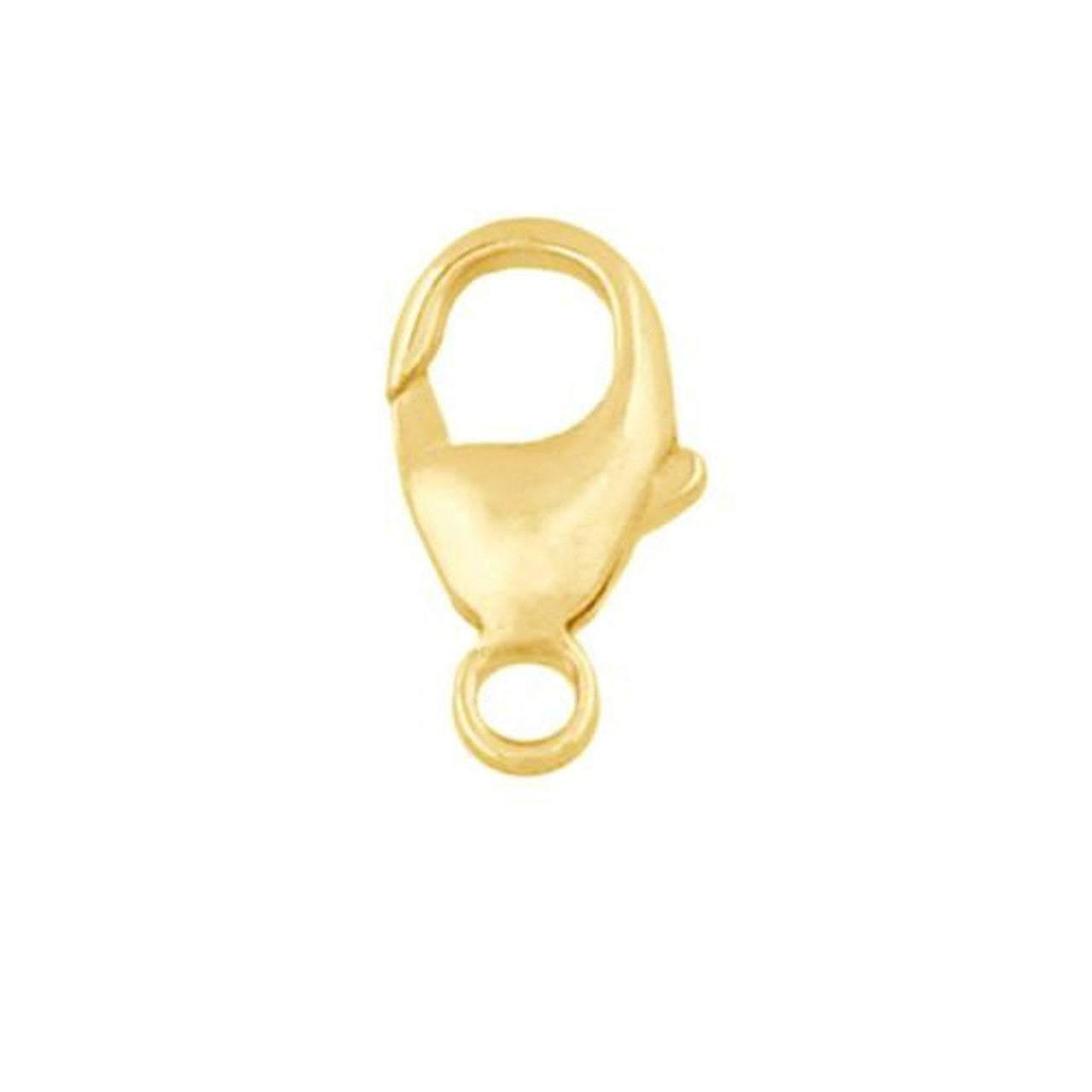 14K Yellow Gold Trigger Lobster Clasp With Closed Ring