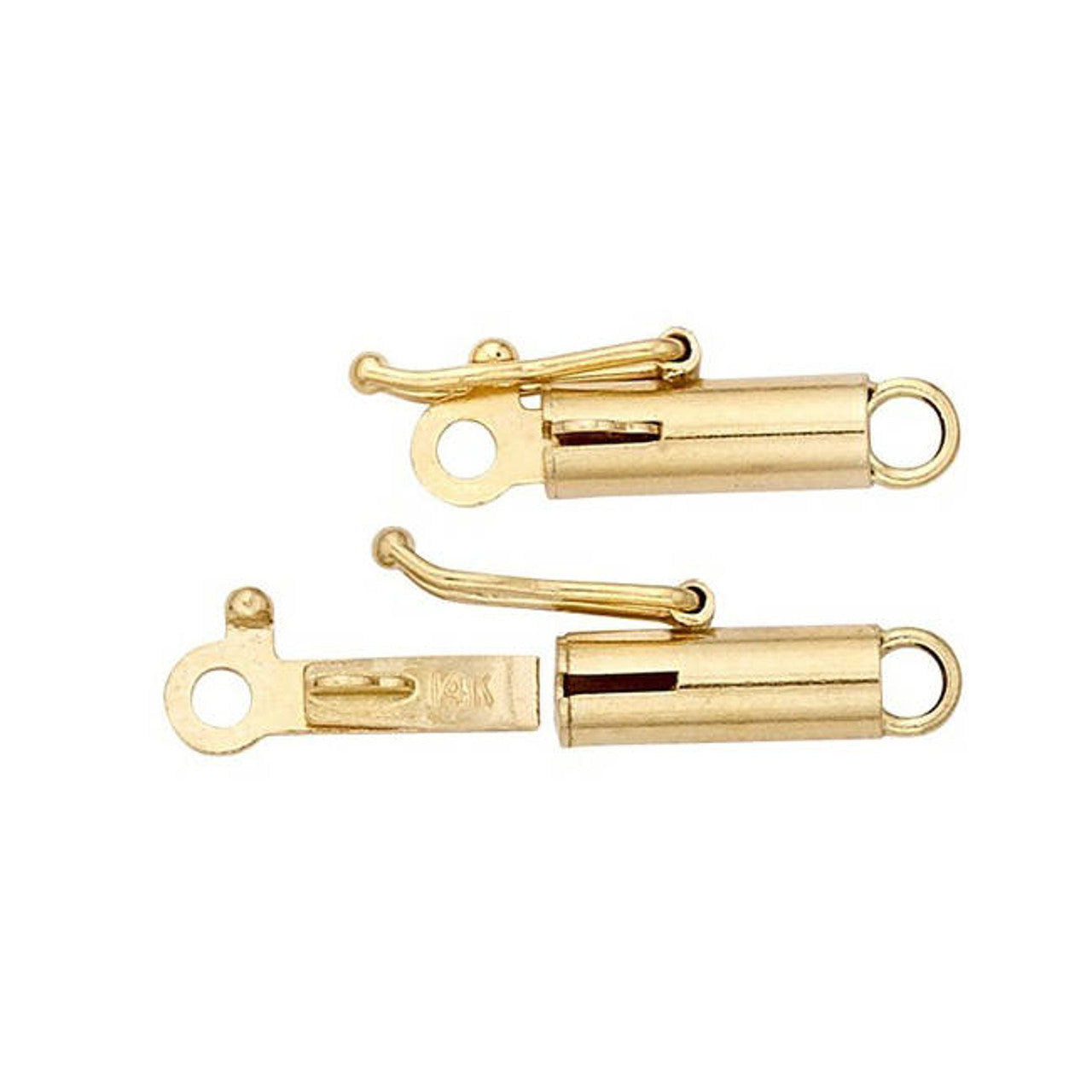 Barrel Clasp with Safety Catch for Bracelets and Necklaces
