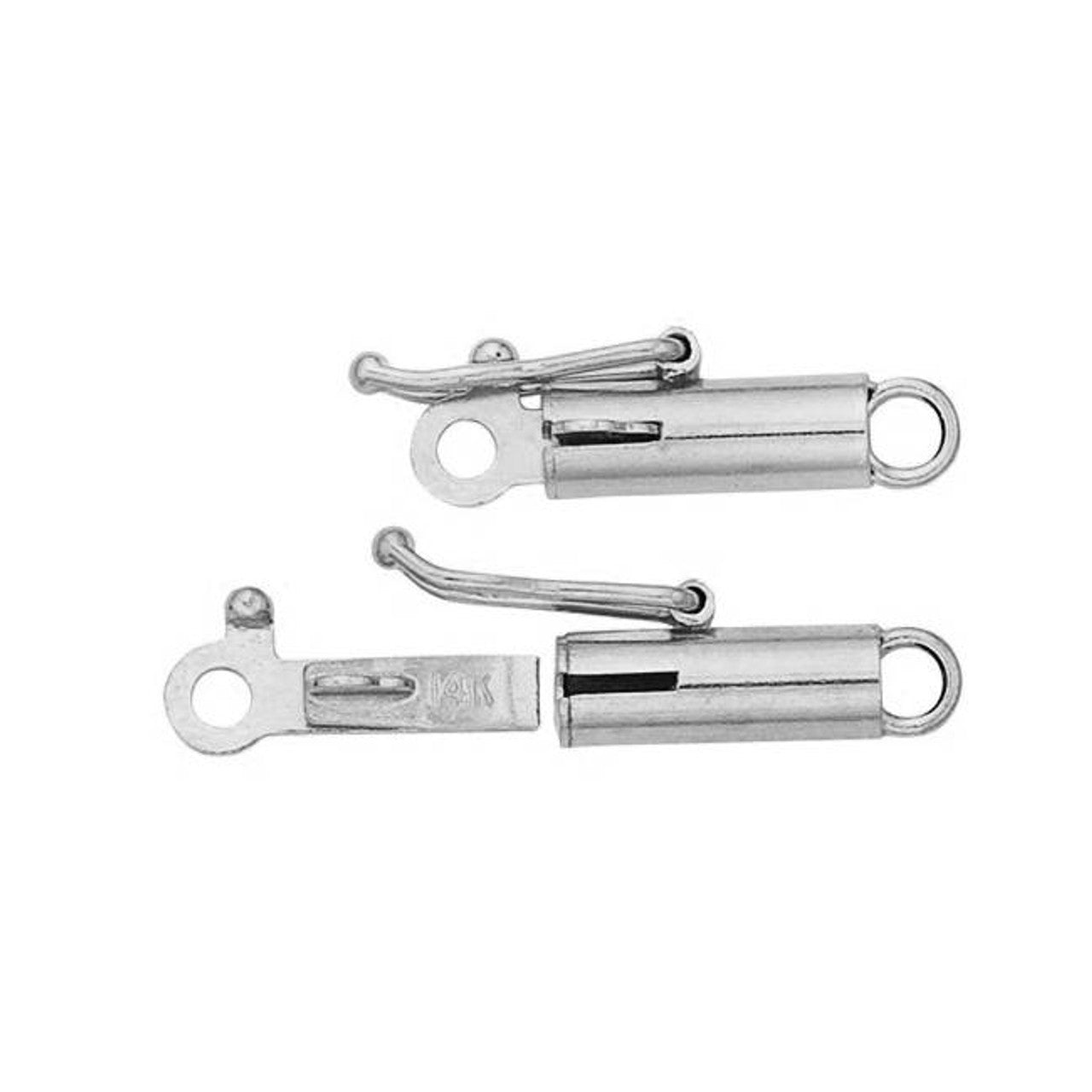 Barrel Clasp with Safety Catch for Bracelets and Necklaces